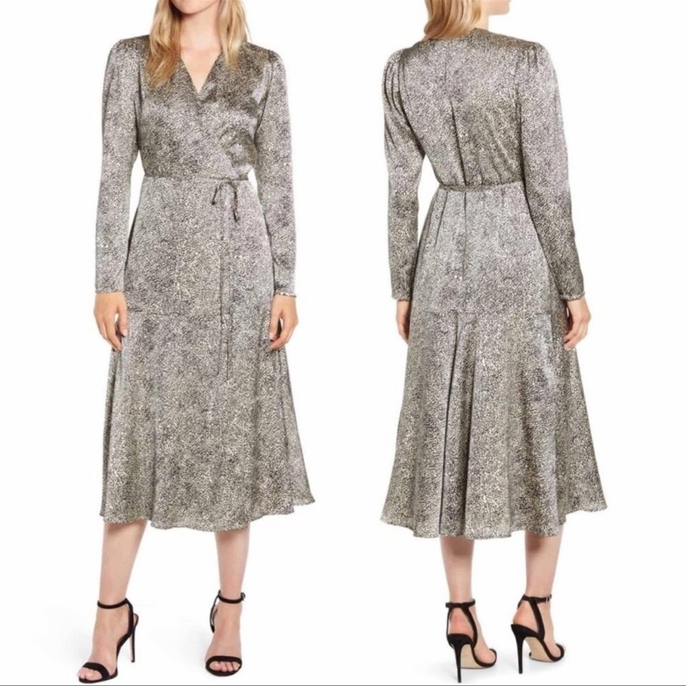 Rachel Parcell satin wrap dress